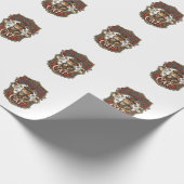 Steampunk-Katze Katze Steampunk Vintage Geschenkpapier (Ecke)