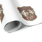 Steampunk-Katze Katze Steampunk Vintage Geschenkpapier (Rolleneckpunkt)
