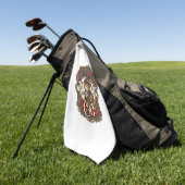 Steampunk-Katze Katze Steampunk Vintage Golfhandtuch (Gras)