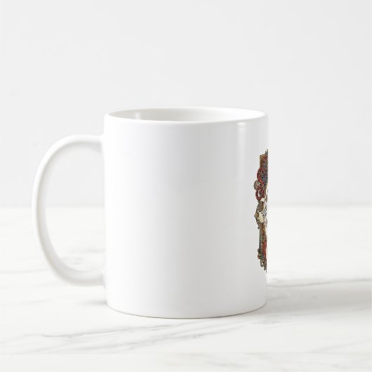 Steampunk-Katze Katze Steampunk Vintage Kaffeetasse (Links)