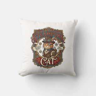 Steampunk-Katze Katze Steampunk Vintage Kissen