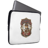 Steampunk-Katze Katze Steampunk Vintage Laptopschutzhülle (Vorne Rechts)