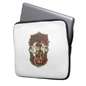 Steampunk-Katze Katze Steampunk Vintage Laptopschutzhülle (Vorderseite Links)
