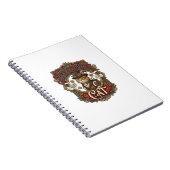 Steampunk-Katze Katze Steampunk Vintage Notizblock (Rechte Seite)