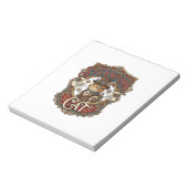Steampunk-Katze Katze Steampunk Vintage Notizblock (Rotiert)