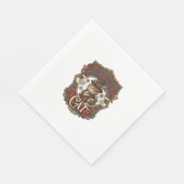 Steampunk-Katze Katze Steampunk Vintage Serviette (Ecke)
