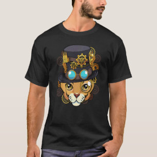 Steampunk-Katze mittelalterliche mechanische vikto T-Shirt