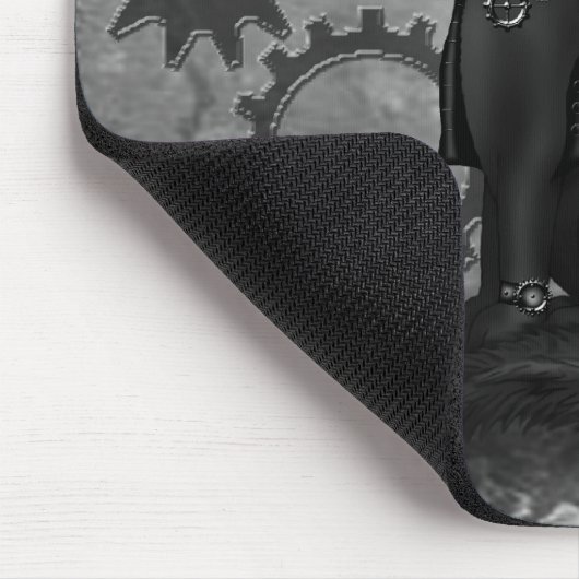 Steampunk Katze Mousepad (Ecke)