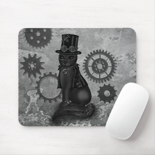 Steampunk Katze Mousepad (Mit Mouse)