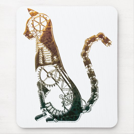 Steampunk Katze mousepad (Vorne)