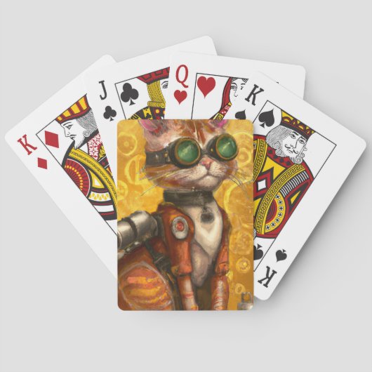 Steampunk-Katze Spielkarten (Rückseite)