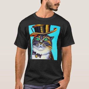 Steampunk-Katze Steam Punk Kätzchen Fantasy-Gotik  T-Shirt