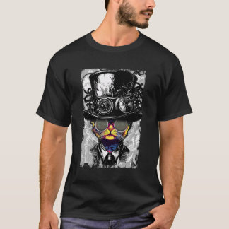 Steampunk-Katze zum Schweißen von Goggles Idee für T-Shirt