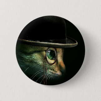 Steampunk Katzen-Button-Rückseitenknopf Button