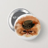 Steampunk Katzen-Knopf Button (Vorne & Hinten)