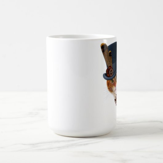 Steampunk Katzen-Mag Kaffeetasse (Mittel)