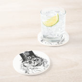 Steampunk Katzen-Untersetzer, Kitty im Spitzenhut Untersetzer (Seite)