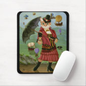 Steampunk Katzen-viktorianische gotische Fantasie Mousepad (Mit Mouse)
