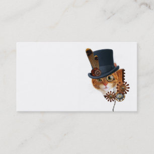 Steampunk Katzen-Visitenkarte Visitenkarte