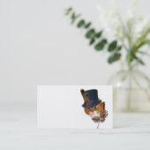 Steampunk Katzen-Visitenkarte Visitenkarte (Stehend Vorderseite)