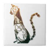 Steampunk Katzenfliese Fliese (Vorderseite)