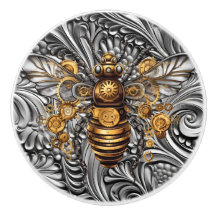 Steampunk Keramik Bee Knob