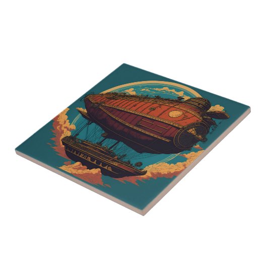 Steampunk-Keramik Tile - Vintage Magie Fliese (Seite)