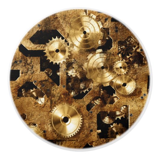 Steampunk Keramikknauf (Vorderseite)