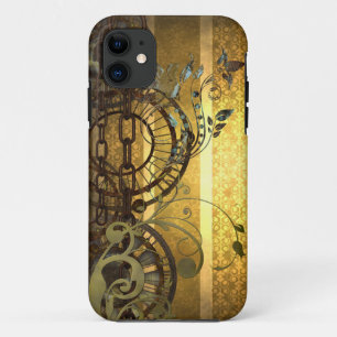 Steampunk Ketten und Blumen iPhone 11 Hülle
