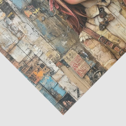 Steampunk Kids VI Seidenpapier (Ausschnitt)