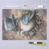 Steampunk Kingfisher Bird Seidenpapier (Handwerk)