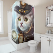 Steampunk Kitten Duschvorhang (Beispiel)