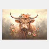 Steampunk Kitten, Fox Royal King, Highland Cow Geschenkpapier Set (Vorderseite 3)