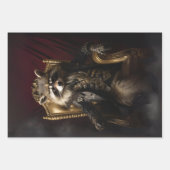 Steampunk Kitten, Fox Royal King, Highland Cow Geschenkpapier Set (Vorderseite 2)