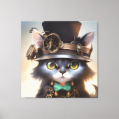 Steampunk Kitten Leinwanddruck (Vorderseite)
