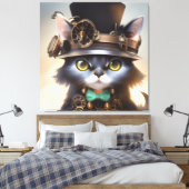 Steampunk Kitten Leinwanddruck (Insitu (Schlafzimmer))