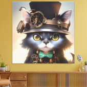 Steampunk Kitten Leinwanddruck (Insitu (Wohnzimmer))