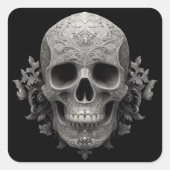 Steampunk Kitten Quadratischer Aufkleber (Vorderseite)