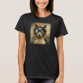 Steampunk Kitty Cat Engineer T-Shirt (Vorderseite)