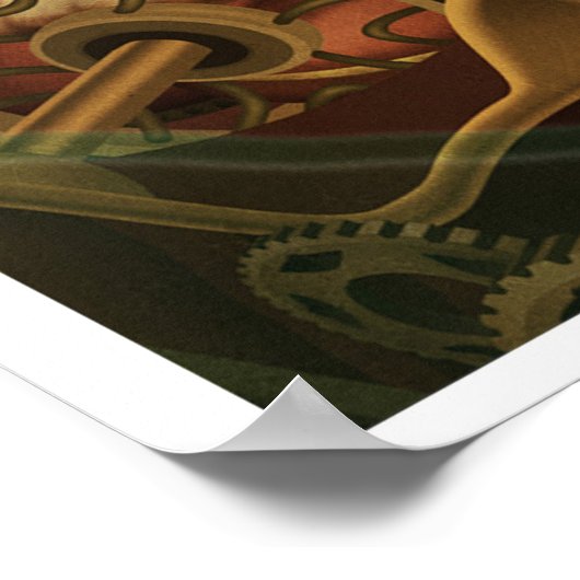 Steampunk Kitty Poster (Ecke)