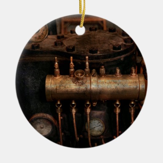 Steampunk - Klempner - Die Ventilmatrix Keramik Ornament (Vorne)
