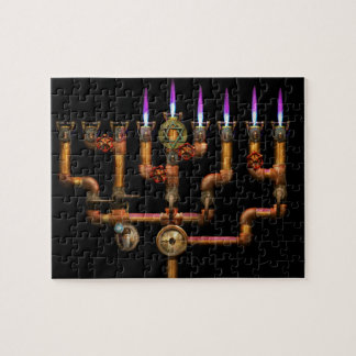 Steampunk - Klempnerarbeit - Beleuchten des Puzzle