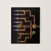 Steampunk - Klempnerarbeit - Beleuchten des Puzzle (Vertikal)