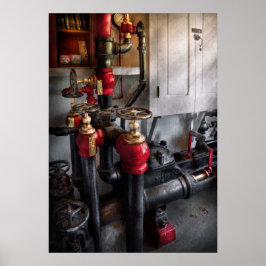 Steampunk - Klempnerei - Drehen des Ventils Poster