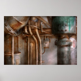Steampunk - Klumpen - Industrielle abstrakt Poster