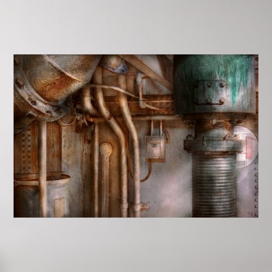 Steampunk - Klumpen - Industrielle abstrakt Poster (Vorne)