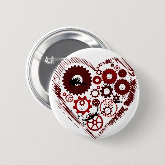 Steampunk Knopf Button (Vorne & Hinten)