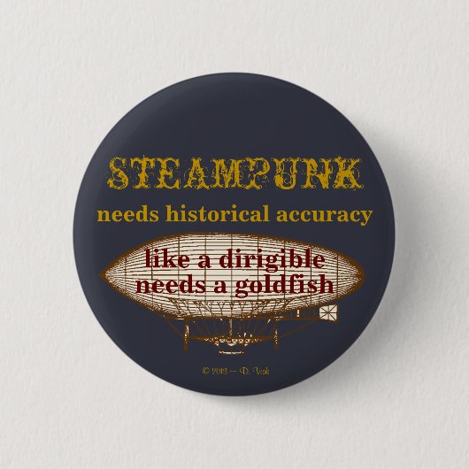 Steampunk Knopf Button (Vorderseite)