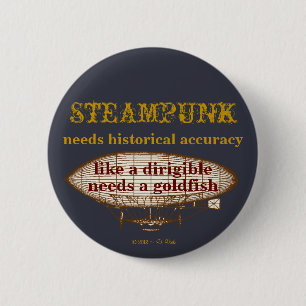Steampunk Knopf Button