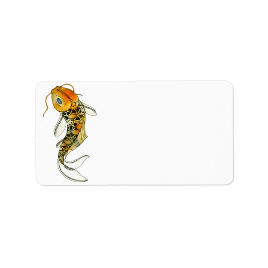 Steampunk Koi Address Label Adressaufkleber (Vorne)